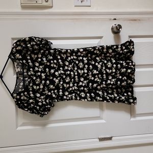 Black flowery dress
